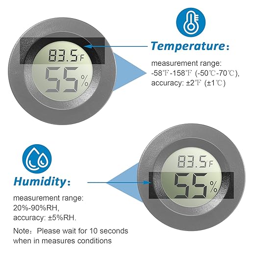 Weewooday Mini Hygrometer Thermometer Digital LCD Monitor Indoor/Outdoor Room - Image 3