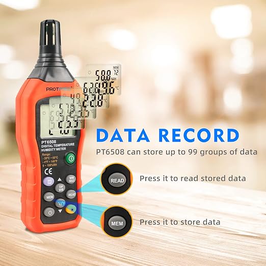 Protmex PT6508 Temperature Humidity Meter, Digital Thermometer Hygrometer - Image 4