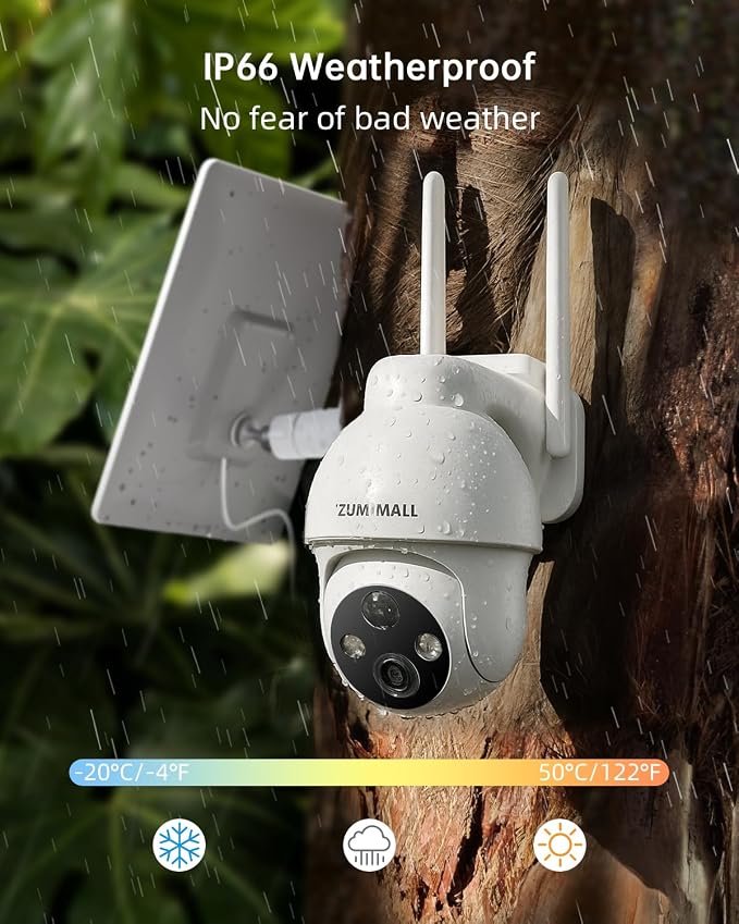 ZUMIMALL 4G LTE Cellular Security Camera, No WiFi Outdoor Camera Wireless - Image 5