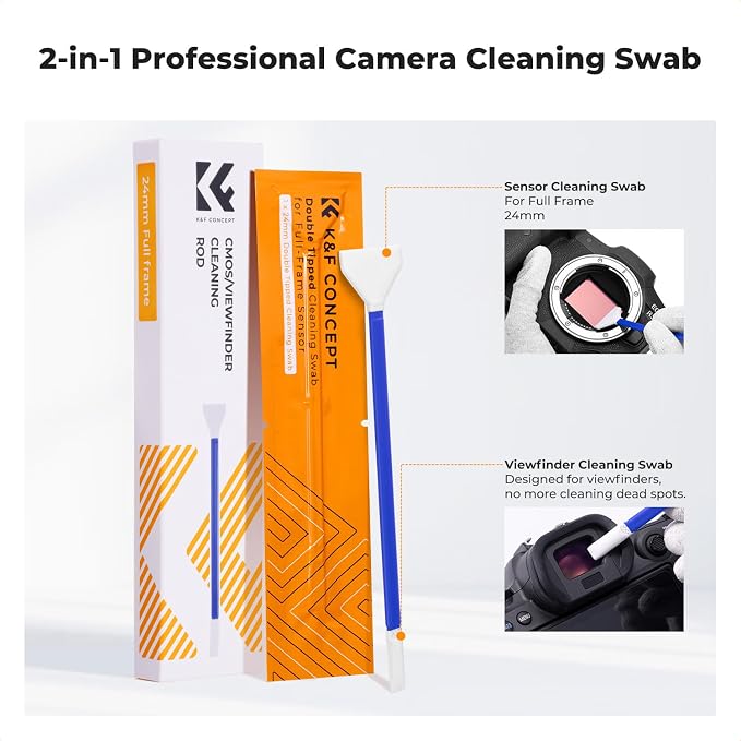 K&F Concept 2-1 24mm Full Frame Sensor Cleaning Swab & Viewfinder Cleaning Swab - Image 2