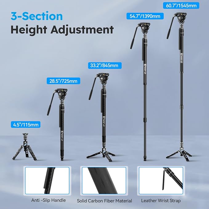 SIRUI AM-145 Carbon Fiber 3-in-1 Monopod - Image 6