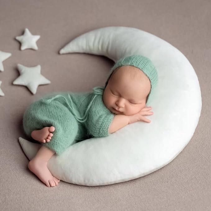 IGMaryBox Baby Moon Star Pillow Newborn Posing Pillow Newborn Photography - Image 8