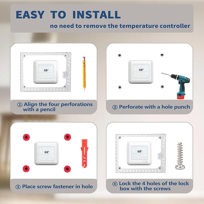 Gedreew 3 PCS Large Thermostat Lock Box Cover - Image 4