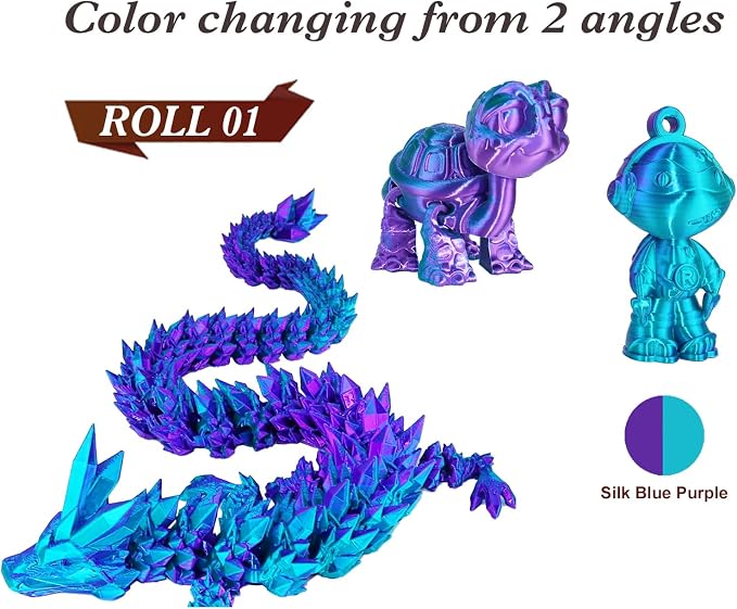 LOVOON Silk PLA Filament 1.75mm, 2KG Bundle 3D Printer Filament, 3D Printing - Image 3