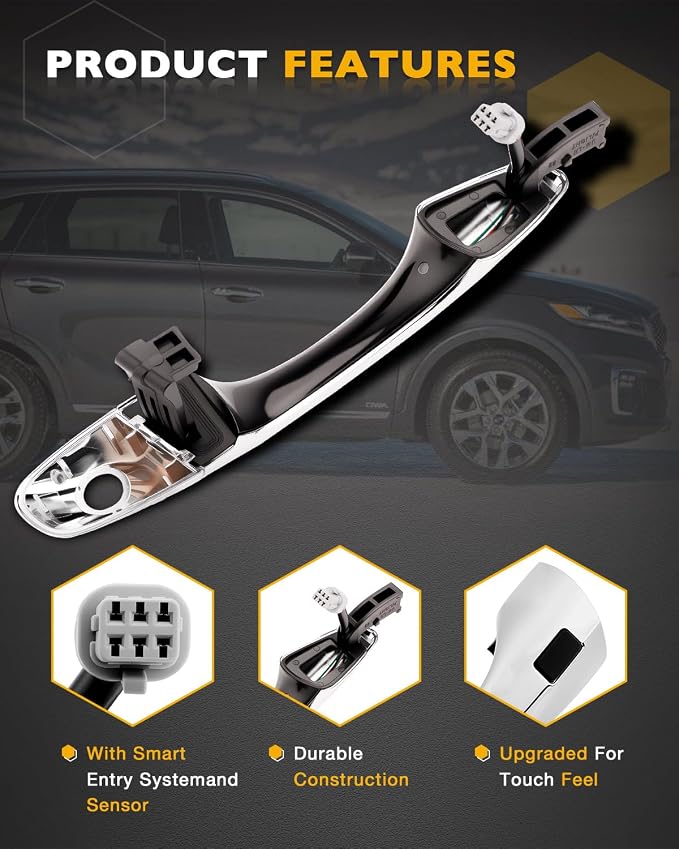 Front Left Handle w/Smart Keyless Entry System, Compatible - Image 4