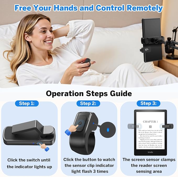 Page Turner Ring for Kindle, Remote Control for iPhone iPad Android Tablets - Image 3