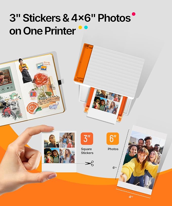 Liene Amber M110 Bluetooth Photo Printer 80 Sheets, Portable Photo Printer - Image 2