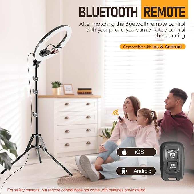 EMART 18-inch Ring Light with Stand, 2800-6500K LED Photography Lighting Kit - Image 5