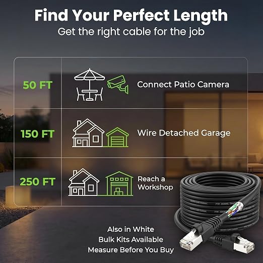 GEARit Cat6 Outdoor Ethernet Cable 23AWG Pure Copper, Waterproof, Direct Burial - Image 8