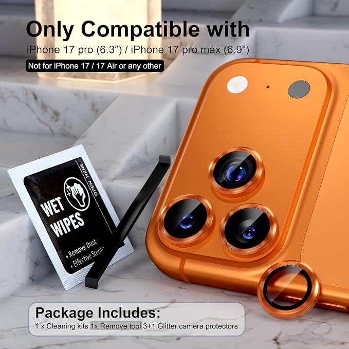 Choiche Compatible for iPhone 17 Pro/iPhone 17 Pro Max Camera Lens Protector - Image 2
