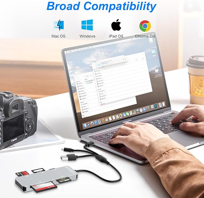 SD Card Reader Memory Stick pro Duo Adapter - 5 in 1 SD/TF/CF/MS/XD Card Reader - Image 6