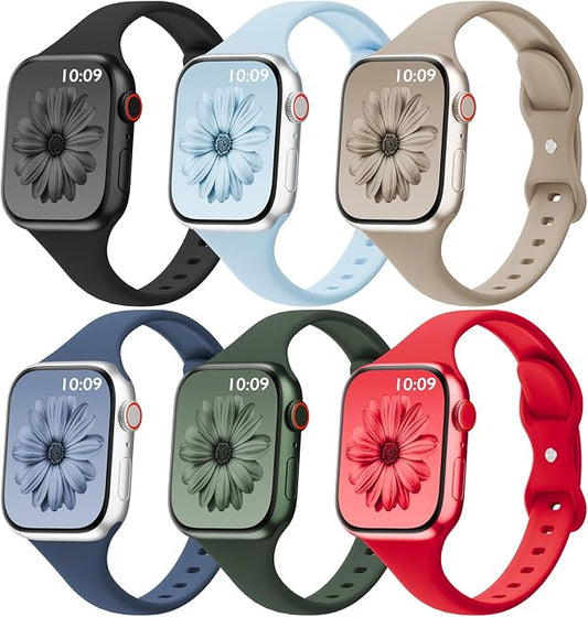 6 Pack Thin Bands Compatible by SLIMBAND