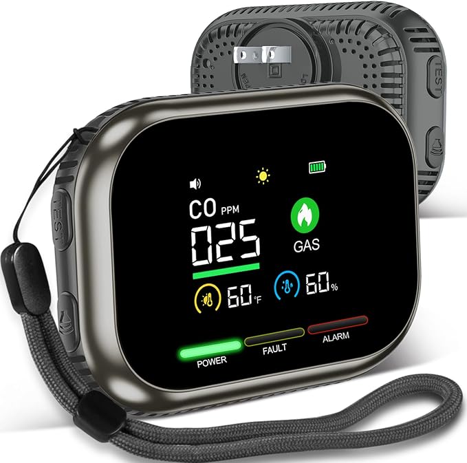 5 in 1 Indoor Air Quality Monitor, Portable Real-Time by WBQHEC