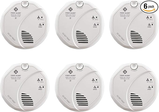 First Alert BRK SC7010B-6 Hardwired Smoke and Carbon Monoxide Detector by FirstAlert
