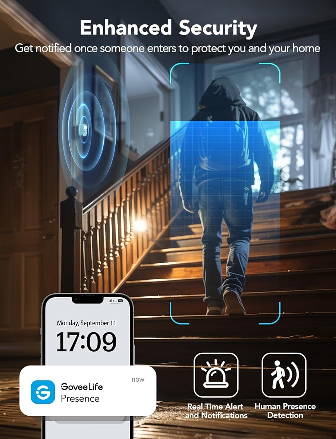 GoveeLife Human Presence Sensor, 2.4 GHz Wi-Fi Required, Smart mmWave Radar & - Image 6