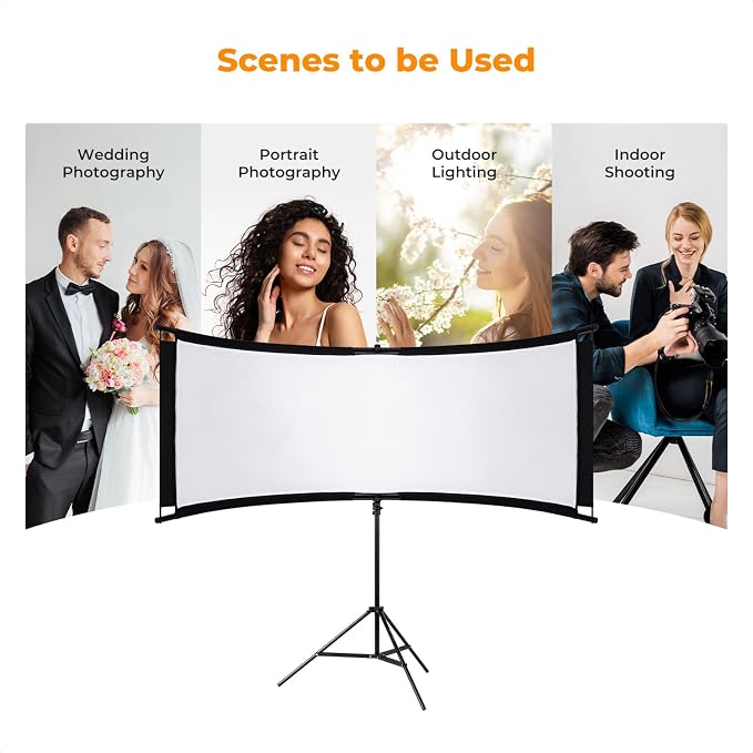 K&F CONCEPT U-Shape Reflector Curved Reflector 180x60cm - Image 8