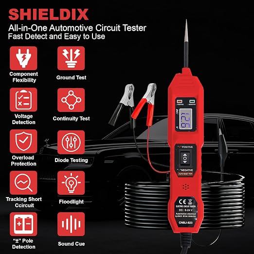 Power Circuit Probe Tester, 6V-24V DC Automotive Car Electric Fuse & Voltage - Image 2