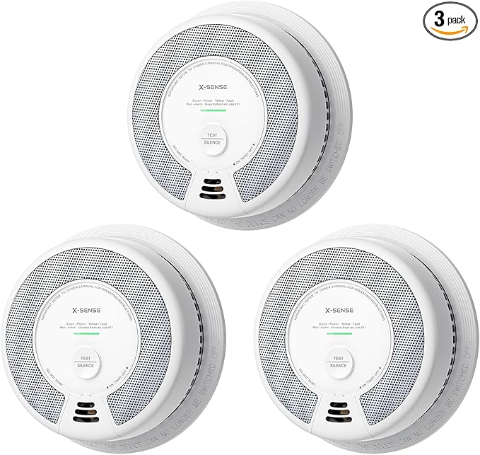 X-Sense Smoke Detector Carbon Monoxide Alarm Combo 10-Year Battery, UL 217 & UL by X-Sense