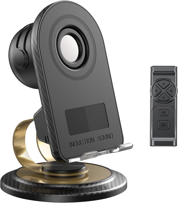 Wireless Induction Speaker, 4-in-1 Cell Phone Stand by Gankoii