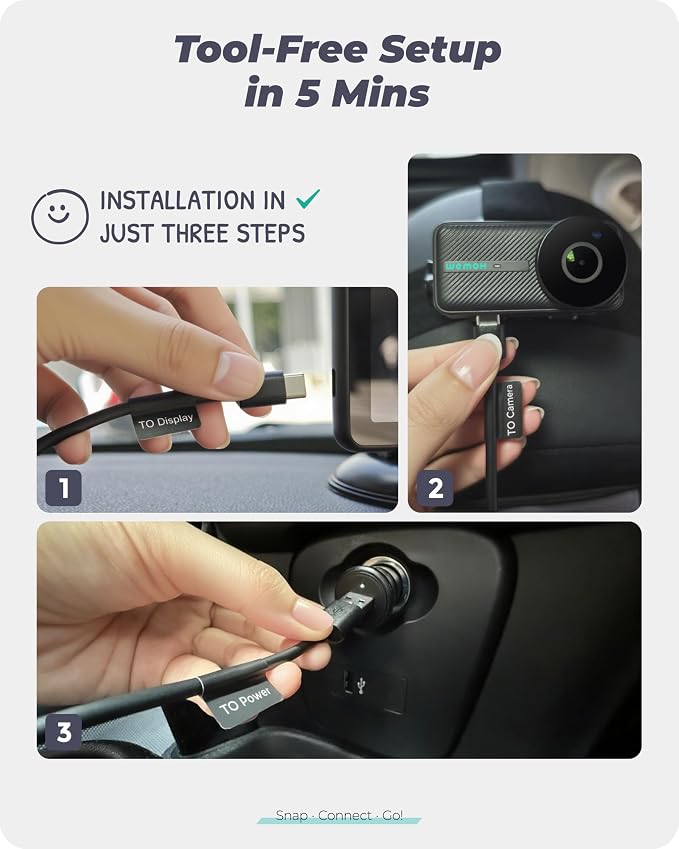 NO.1 Magnetic Baby Car Camera, Auto Night Vision, 360° Rotation Car Camera - Image 6