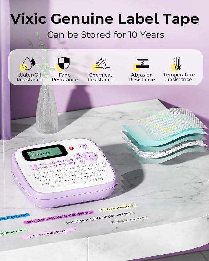 Vixic Label Maker Machine with Tapes, D210S Portable Label Maker, Label Maker - Image 5