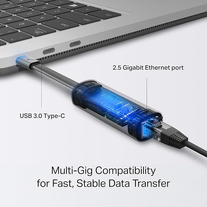 TP-Link USB C to Ethernet Adapter, 2.5 G Plug & Play Network Adapter | Type-C - Image 4