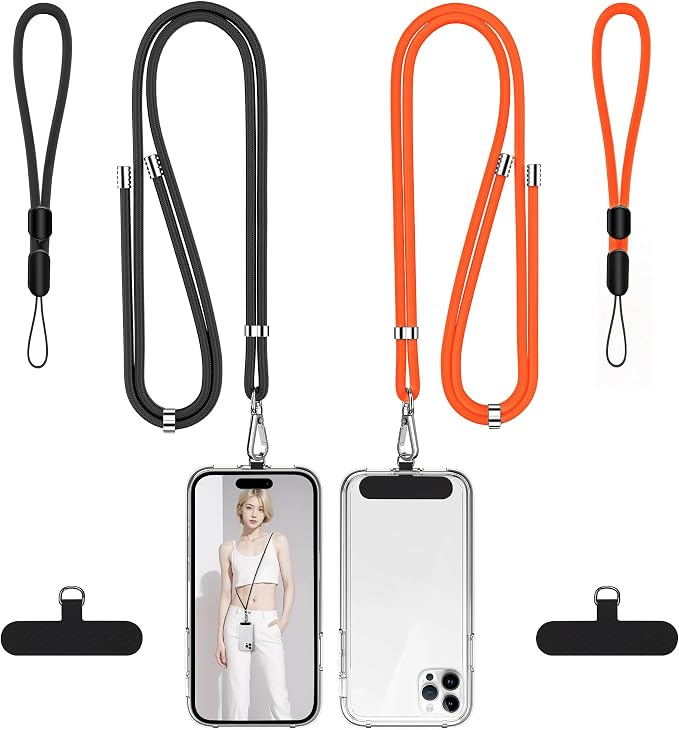 takyu Phone Lanyard, 2 Pack Adjustable CellPhone Lanyard Crossbody Neck Strap & by Takyu