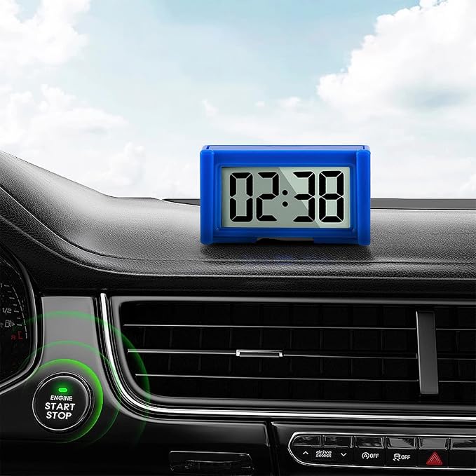 YOUNGFLY 3PCS Small Digital Clock, Vehicle Adhesive Clock - Image 5