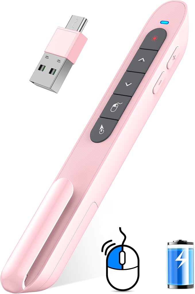 DINOSTRIKE Pink Wireless Presentation Remote by DINOSTRIKE