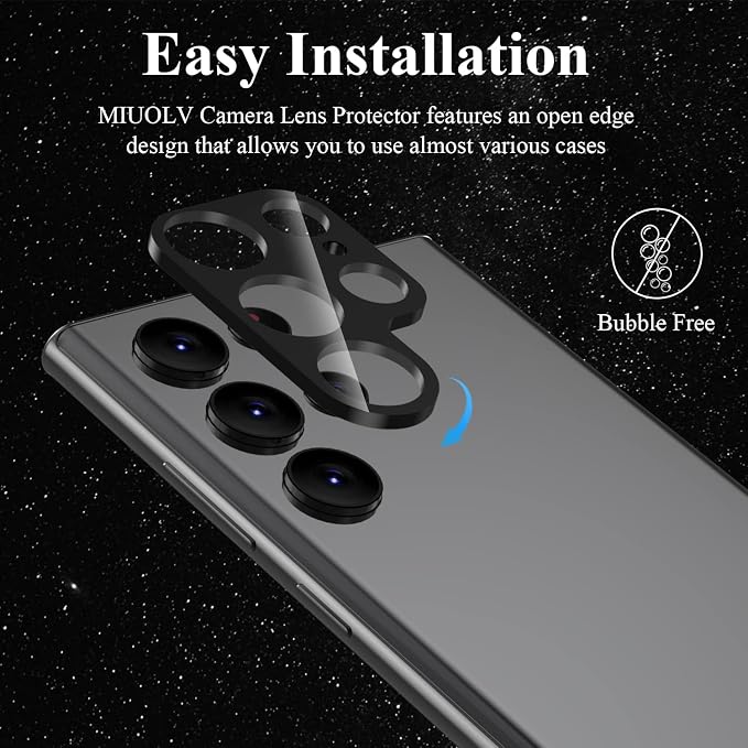 4 Pack Camera Lens Protector for Galaxy S22 Ultra, 9H Tempered Glass Camera - Image 7