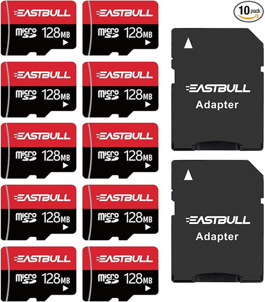 128MB 10-Pack of Micro SD Cards, EASTBULL SD Memory Cards 128MB SD Cards Pack by EASTBULL