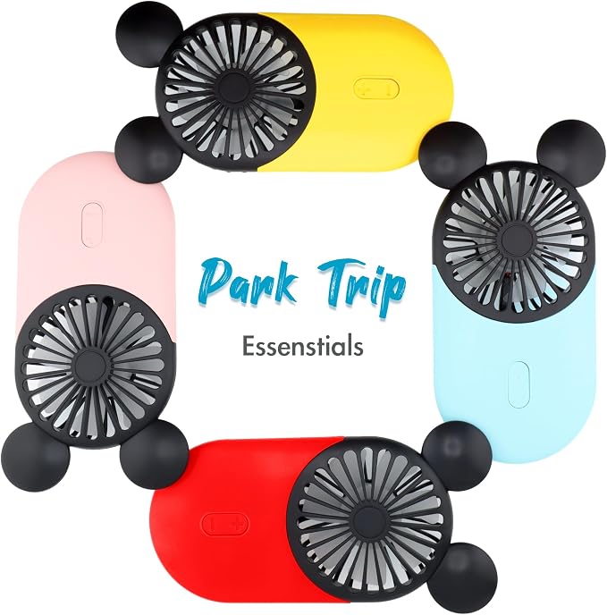 Cute Handheld Mini USB Fan, Rechargeable Portable Fan, 3 Adjustable Speeds and - Image 4