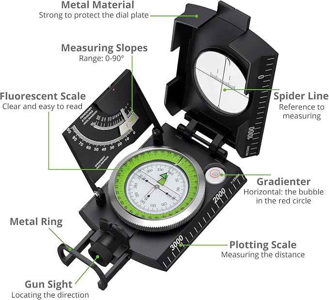 Proster IP65 Compass Hiking Survival - Image 2