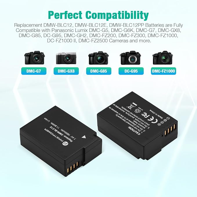 FirstPower DMW-BLC12 DMW-BLC12PP Battery and Dual Slot Charger - Image 3