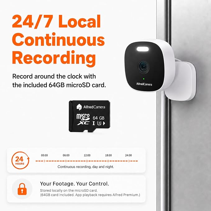 AlfredCam Plus 2 Smart Home Security Camera 2.5K, WiFi 2.4 & 5GHz, - Image 6