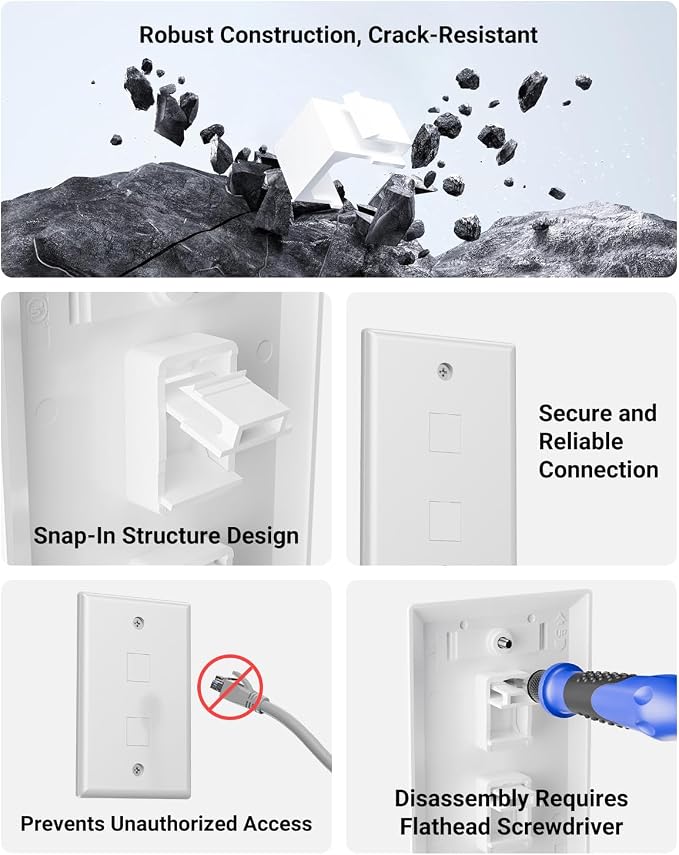 VCE UL Listed Blank Keystone Jack Inserts - Image 3