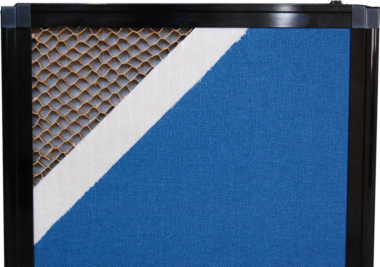 Versare Folding Tabletop Display | 3-Panel Partition | Lightweight Portable Workspace Divider | Navy Blue 99" x 36"
