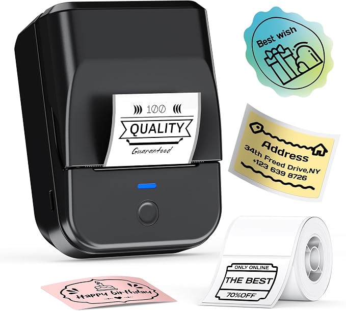 PM240 Label Maker Machine with Tapes, Set 1 by TYPONOS