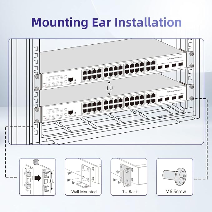 Rack Mount Kit Universal 1U Rack Ears - Image 5