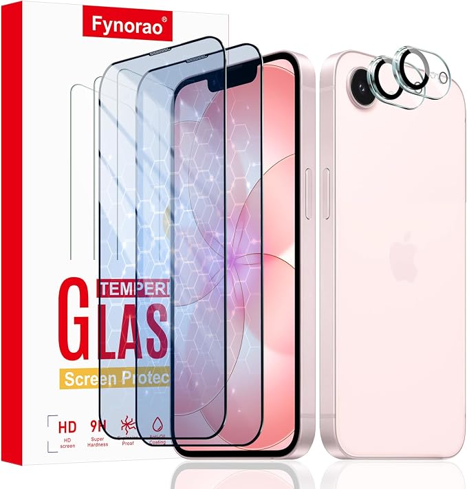 2+2-Pack Anti-Blue Light Tempered Glass Screen Protector & Camera Lens Protector by ScreenProtectorCase