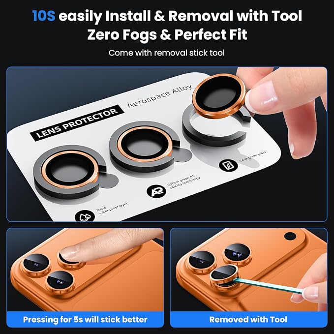 WSKEN for iPhone 17 Pro/iPhone 17 Pro Max Camera Lens Protector - Image 6