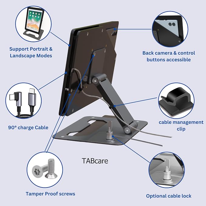 Aluminum Foldable Desktop Stand 180° Forward and Backward Flipping Supports - Image 7