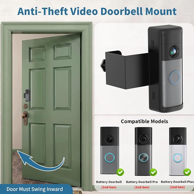 Anti-Theft Ring Doorbell Mount Compatible - Image 2