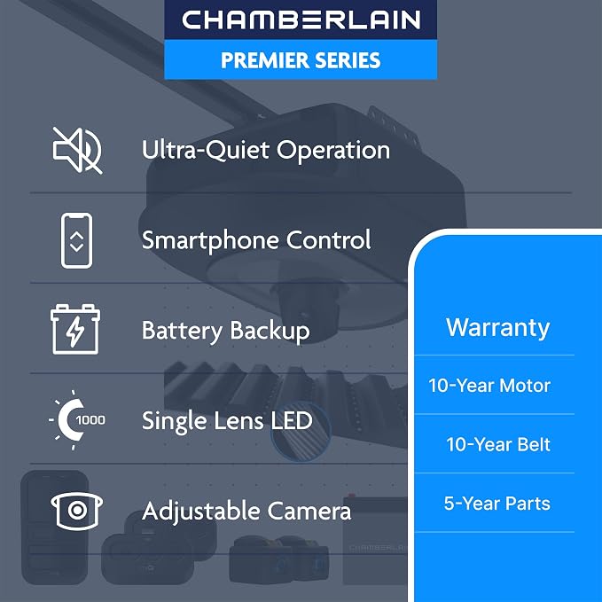 Chamberlain 1 HP Belt Drive Smart Garage Door Opener - Image 2