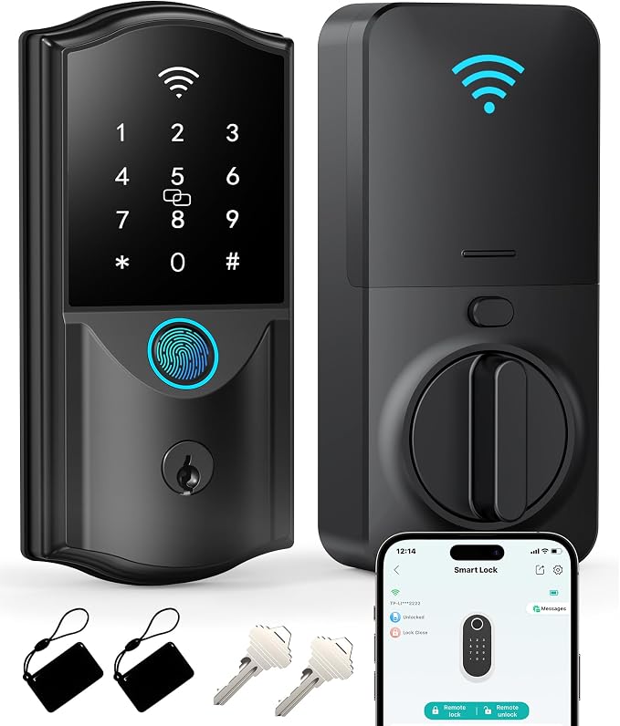 WiFi Smart Lock for Front Door – Firstriver Keyless Entry Electronic Deadbolt by Unknown