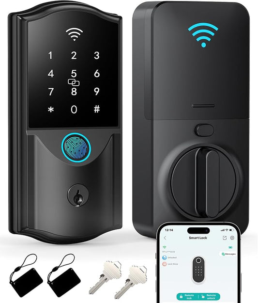 WiFi Smart Lock for Front Door – Firstriver Keyless Entry Electronic Deadbolt by Unknown