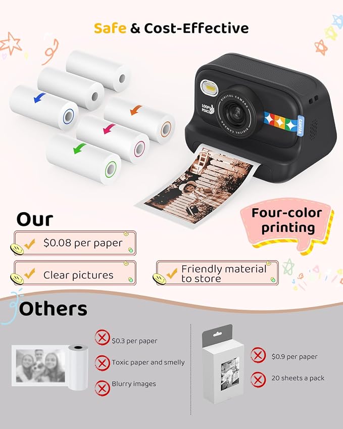 Kids Color Instant Print Camera – Kids Camera - Image 9