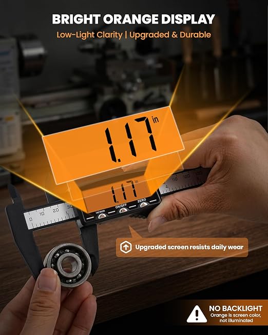 HARDELL Rechargeable Digital Caliper, Auto-Off Micrometer – Everyday Caliper - Image 3