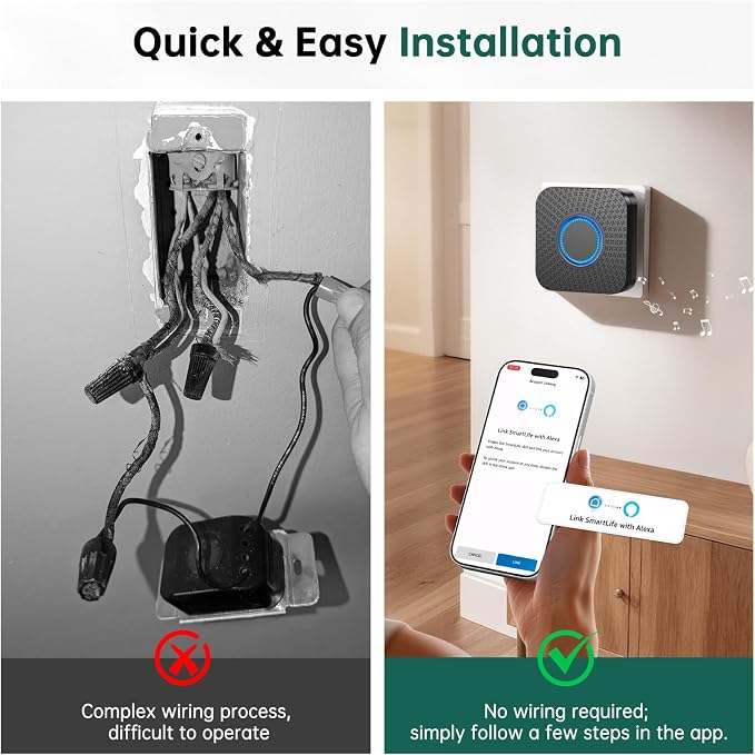2 Pack Smart Wireless Doorbell Chime, 3 in 1 Doorbell Extender - Image 4
