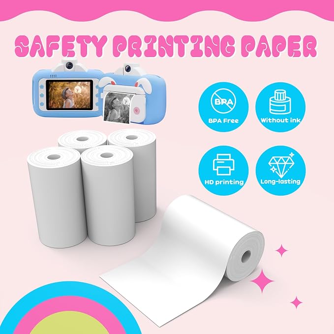 10 Rolls Kids Camera Paper Roll Refill - Image 4